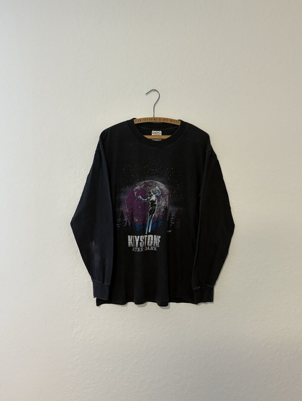 Vintage Faded 1991 San Segal Keystone Skiing Sports Long Sleeve Shirt Size Large